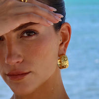 FREJA Hammered Hoop Earrings